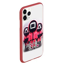 Чехол iPhone 11 Pro матовый SQUID GAME СОТРУДНИКИ ИГРА В КАЛЬМАРА, цвет: 3D-красный — фото 2