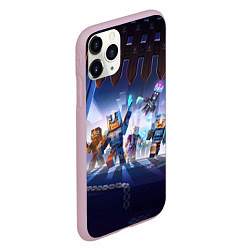 Чехол iPhone 11 Pro матовый MINECRAFT АРМИЯ КРИПЕРОВ, цвет: 3D-розовый — фото 2