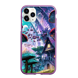 Чехол iPhone 11 Pro матовый FantasyFish, цвет: 3D-фиолетовый