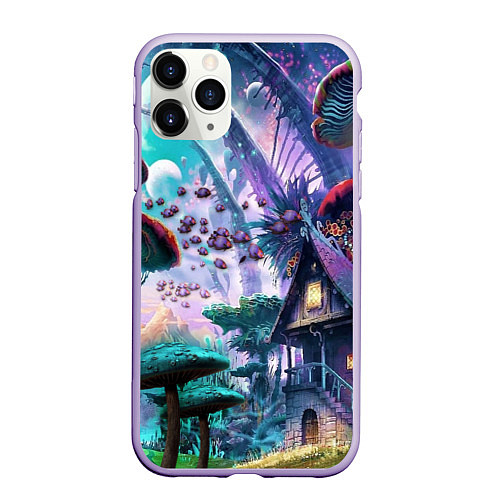 Чехол iPhone 11 Pro матовый FantasyFish / 3D-Светло-сиреневый – фото 1