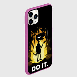 Чехол iPhone 11 Pro матовый Чертенок Do it, цвет: 3D-фиолетовый — фото 2