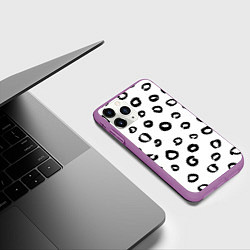 Чехол iPhone 11 Pro матовый Леопардовый окрас, цвет: 3D-фиолетовый — фото 2