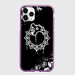 Чехол iPhone 11 Pro матовый 7 СМЕРТНЫХ ГРЕХОВ МЕЛОДИАС СИМВОЛ ДРАКОН, цвет: 3D-фиолетовый