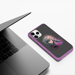 Чехол iPhone 11 Pro матовый Giorno Giovanna Paints, цвет: 3D-фиолетовый — фото 2