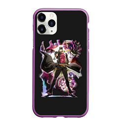Чехол iPhone 11 Pro матовый Джотаро Куджо Джо Джо, цвет: 3D-фиолетовый