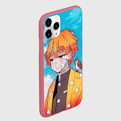 Чехол iPhone 11 Pro матовый КЛИНОК РАССЕКАЮЩИЙ ДЕМОНОВ, ЗЕНИТЦУ, цвет: 3D-малиновый — фото 2
