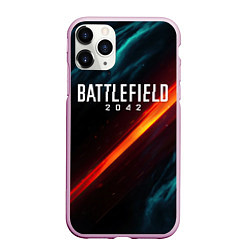 Чехол iPhone 11 Pro матовый BATTLEFIELD 2042 НЕОН, цвет: 3D-розовый