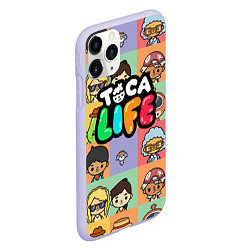 Чехол iPhone 11 Pro матовый Toca Life: Faces, цвет: 3D-светло-сиреневый — фото 2