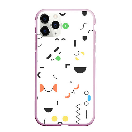 Чехол iPhone 11 Pro матовый TOCA BOCA УЗОР ФОН / 3D-Розовый – фото 1