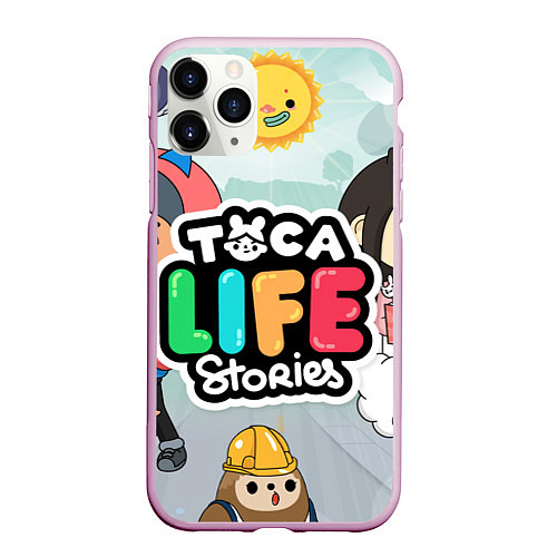 Чехол iPhone 11 Pro матовый Toca Life: Stories / 3D-Розовый – фото 1