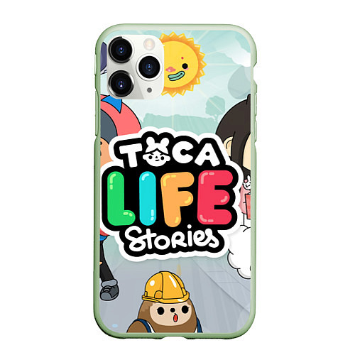 Чехол iPhone 11 Pro матовый Toca Life: Stories / 3D-Салатовый – фото 1