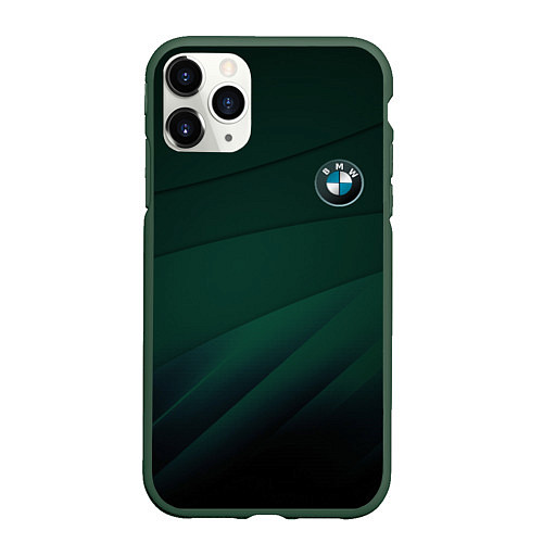 Чехол iPhone 11 Pro матовый GREEN BMW / 3D-Темно-зеленый – фото 1