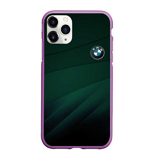 Чехол iPhone 11 Pro матовый GREEN BMW / 3D-Фиолетовый – фото 1