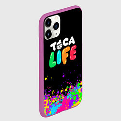 Чехол iPhone 11 Pro матовый Toca Life, цвет: 3D-фиолетовый — фото 2