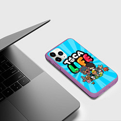 Чехол iPhone 11 Pro матовый Toca Life, цвет: 3D-фиолетовый — фото 2