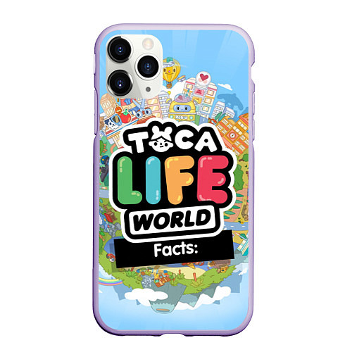 Чехол iPhone 11 Pro матовый Toca Life World / 3D-Светло-сиреневый – фото 1