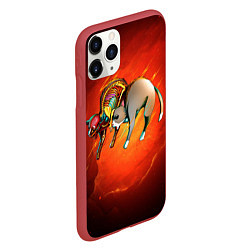 Чехол iPhone 11 Pro матовый Cat 5050, цвет: 3D-красный — фото 2