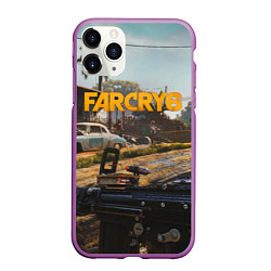 Чехол iPhone 11 Pro матовый Far Cry 6 game art, цвет: 3D-фиолетовый