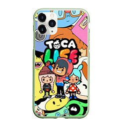 Чехол iPhone 11 Pro матовый Toca Life: Heroes, цвет: 3D-салатовый
