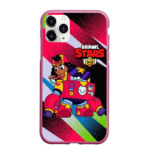 Чехол iPhone 11 Pro матовый Мастер Meg BrawlStars / 3D-Малиновый – фото 1