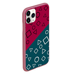 Чехол iPhone 11 Pro матовый Игра в кальмара, цвет: 3D-малиновый — фото 2