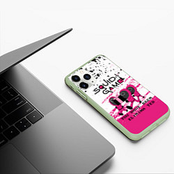 Чехол iPhone 11 Pro матовый Squid Game - Вы были исключены, цвет: 3D-салатовый — фото 2