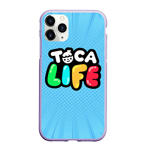 Чехол iPhone 11 Pro матовый Toca Life: Logo / 3D-Светло-сиреневый – фото 1