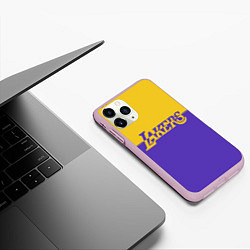 Чехол iPhone 11 Pro матовый KobeBryant Los Angeles Lakers,, цвет: 3D-розовый — фото 2