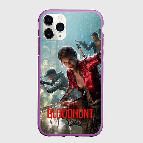 Чехол iPhone 11 Pro матовый Vampire: The Masquerade - Bloodhunt / 3D-Фиолетовый – фото 1