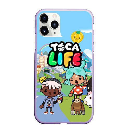 Чехол iPhone 11 Pro матовый Toca Life / 3D-Светло-сиреневый – фото 1