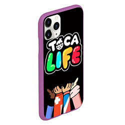 Чехол iPhone 11 Pro матовый Toca Life: Friends, цвет: 3D-фиолетовый — фото 2