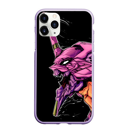 Чехол iPhone 11 Pro матовый Evangelion Eva 01 / 3D-Светло-сиреневый – фото 1