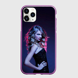 Чехол iPhone 11 Pro матовый Игривая Тейлор, цвет: 3D-фиолетовый