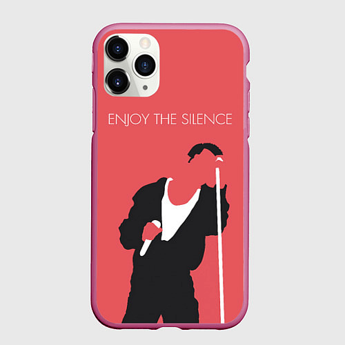 Чехол iPhone 11 Pro матовый Ганн на концерте / 3D-Малиновый – фото 1