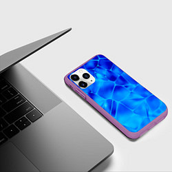 Чехол iPhone 11 Pro матовый Ice Under Water, цвет: 3D-фиолетовый — фото 2
