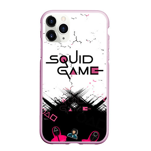 Чехол iPhone 11 Pro матовый SQUID GAME ИГРА В КАЛЬМАРА, / 3D-Розовый – фото 1