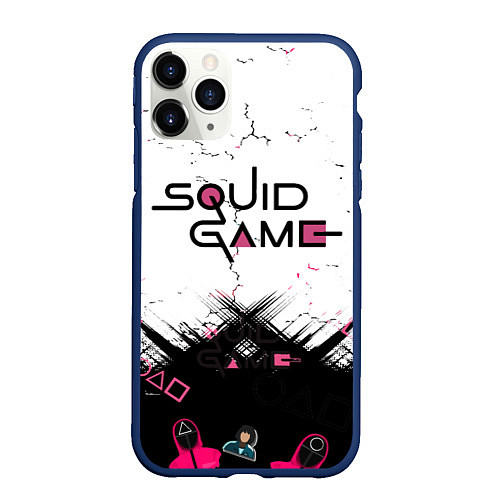 Чехол iPhone 11 Pro матовый SQUID GAME ИГРА В КАЛЬМАРА, / 3D-Тёмно-синий – фото 1