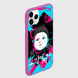 Чехол iPhone 11 Pro матовый SQUID GAME ИГРА В КАЛЬМАРА DOLL,, цвет: 3D-фиолетовый — фото 2