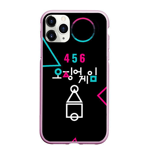 Чехол iPhone 11 Pro матовый SQUID GAME ИГРА В КАЛЬМАРА 456, / 3D-Розовый – фото 1