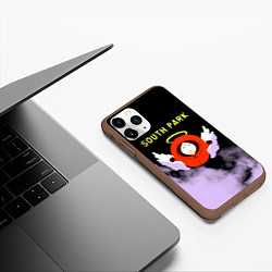 Чехол iPhone 11 Pro матовый Кенни реально умер Южный парк, цвет: 3D-коричневый — фото 2