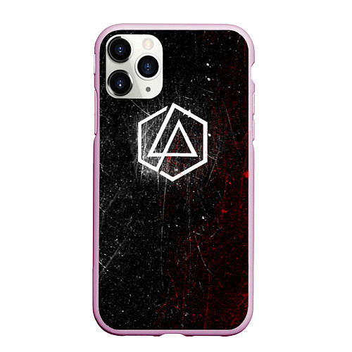 Чехол iPhone 11 Pro матовый Linkin Park Logo Линкин Парк / 3D-Розовый – фото 1