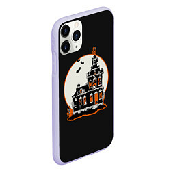 Чехол iPhone 11 Pro матовый Gloomy Castle, цвет: 3D-светло-сиреневый — фото 2