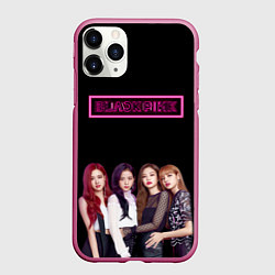 Чехол iPhone 11 Pro матовый BLACKPINK NEON, цвет: 3D-малиновый