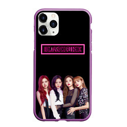 Чехол iPhone 11 Pro матовый BLACKPINK NEON, цвет: 3D-фиолетовый