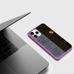 Чехол iPhone 11 Pro матовый Полярность металлических цветов, цвет: 3D-фиолетовый — фото 2