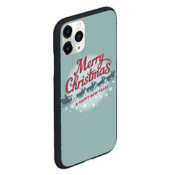 Чехол iPhone 11 Pro матовый Merry Christmas хо-хо-хо, цвет: 3D-черный — фото 2