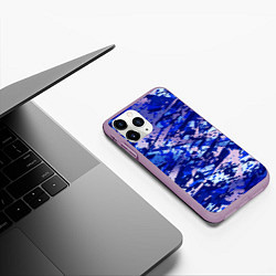 Чехол iPhone 11 Pro матовый Абстрактный микс, цвет: 3D-сиреневый — фото 2