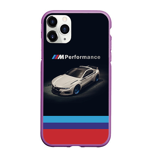 Чехол iPhone 11 Pro матовый BMW CLS 3 0 PERFORMANCE / 3D-Фиолетовый – фото 1