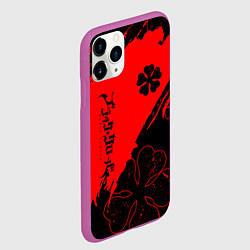 Чехол iPhone 11 Pro матовый Чёрный клевер: Black clover, цвет: 3D-фиолетовый — фото 2