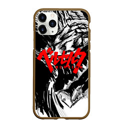 Чехол iPhone 11 Pro матовый БЕРСЕРК РИСУНОК BERSERK, цвет: 3D-коричневый